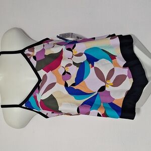 Maxine of Hollywood Multicolor Floral Tankini Swim Abstract